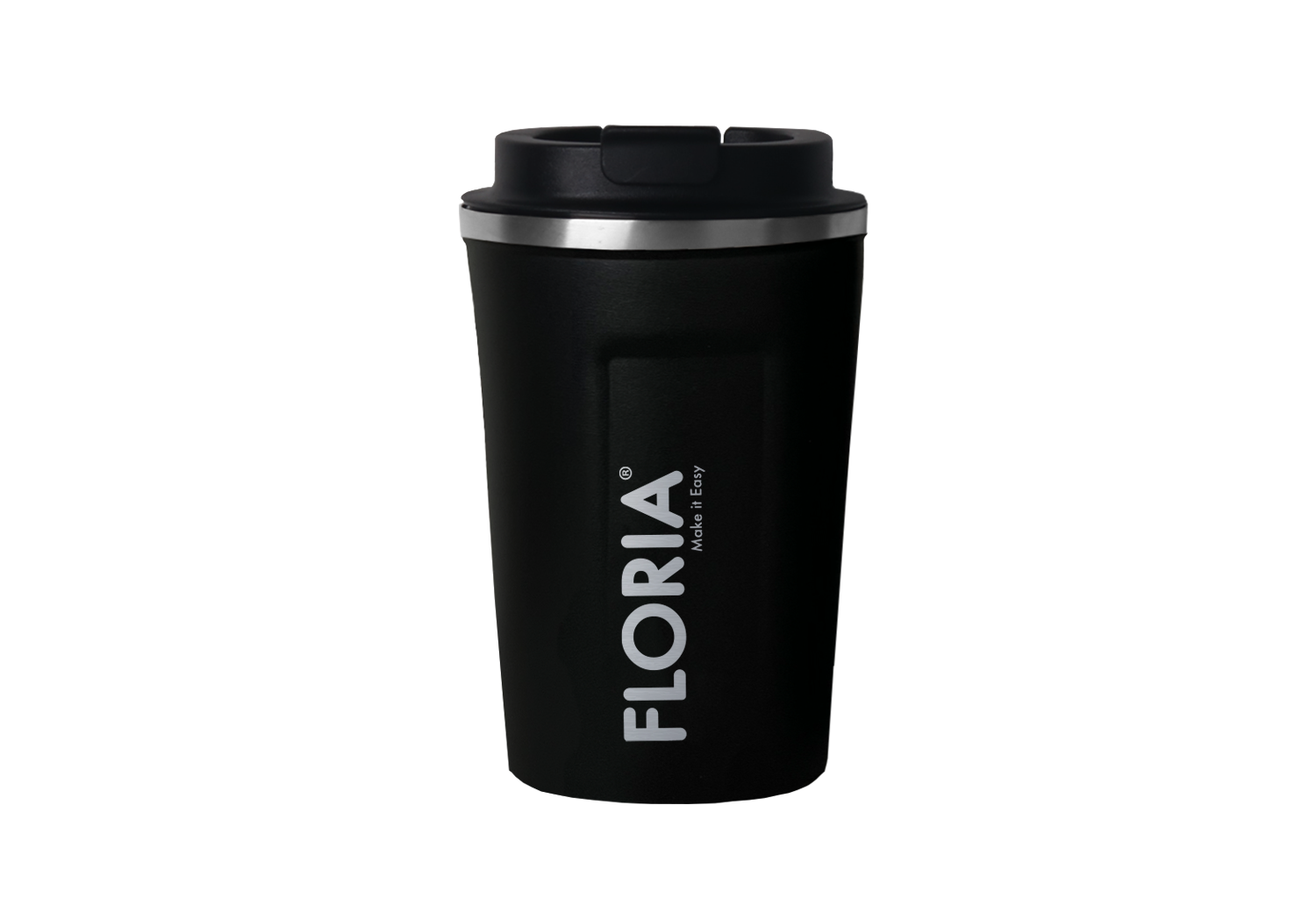 Cana termos Floria ZLN9969 380ml - inox, pereti dubli, izolare termica 8h, negru