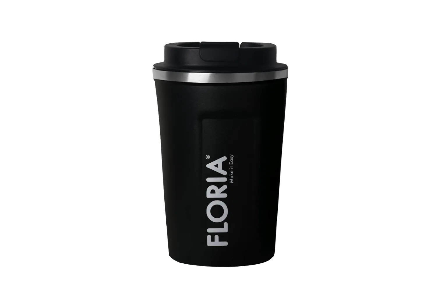 Cana termos Floria ZLN9969 380ml - inox, pereti dubli, izolare termica 8h, negru