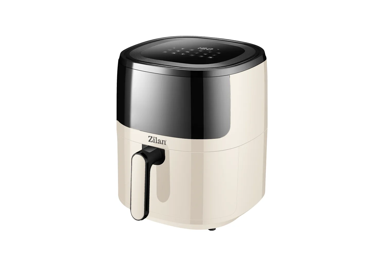 Friteuza Air Fryer Zilan ZLN9984, 1500W, 5L, display LED touch, 12 programe, fereastra vizualizare, crem