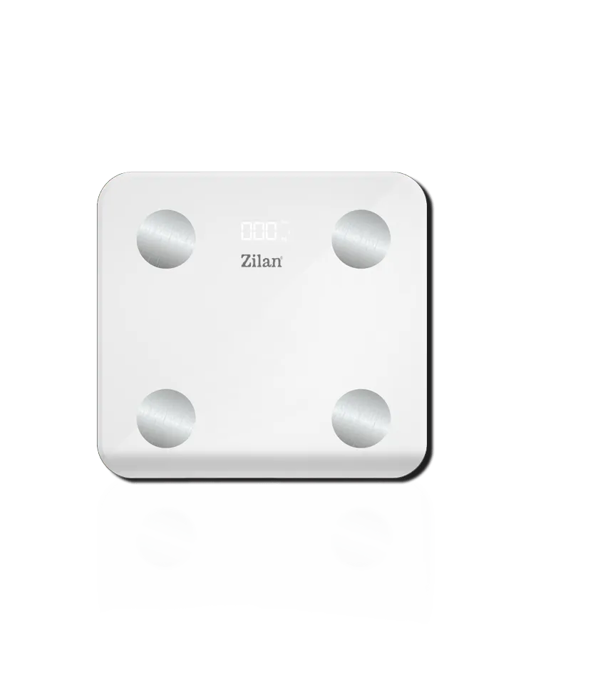 Cantar corporal inteligent Zilan ZLN9006 - sticla securizata, 3-180kg, aplicatia OKOK, display LED