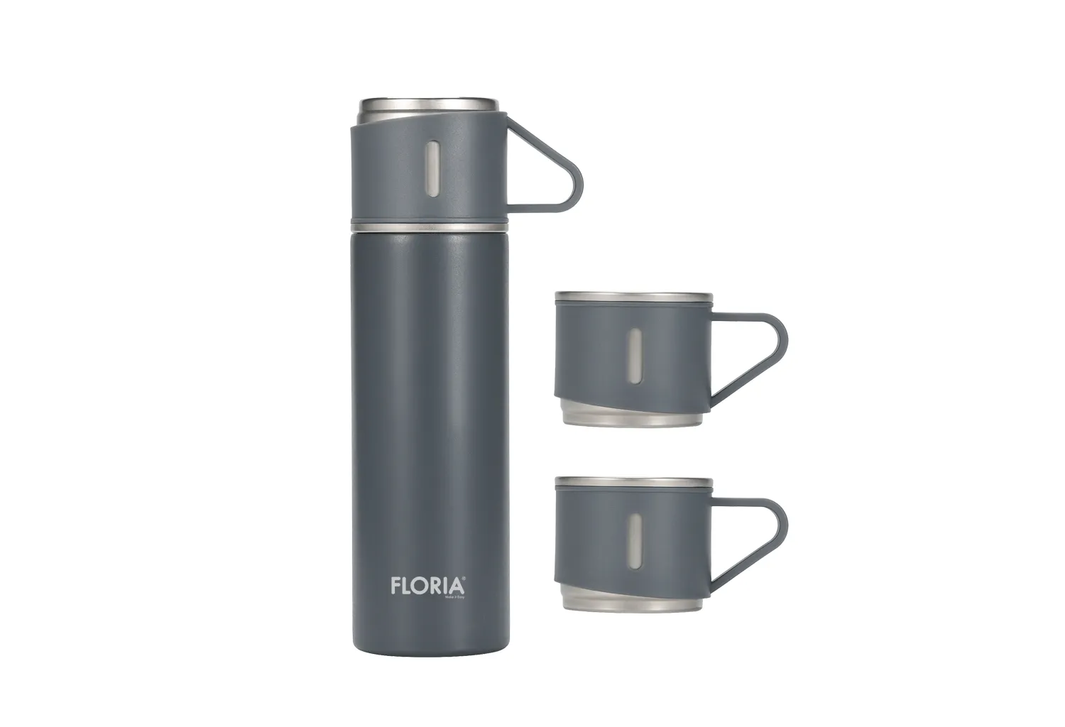 Termos Zilan ZLN0745, inox 500ml - 3 cani incluse, izolare termica 18h cald/ 24h rece