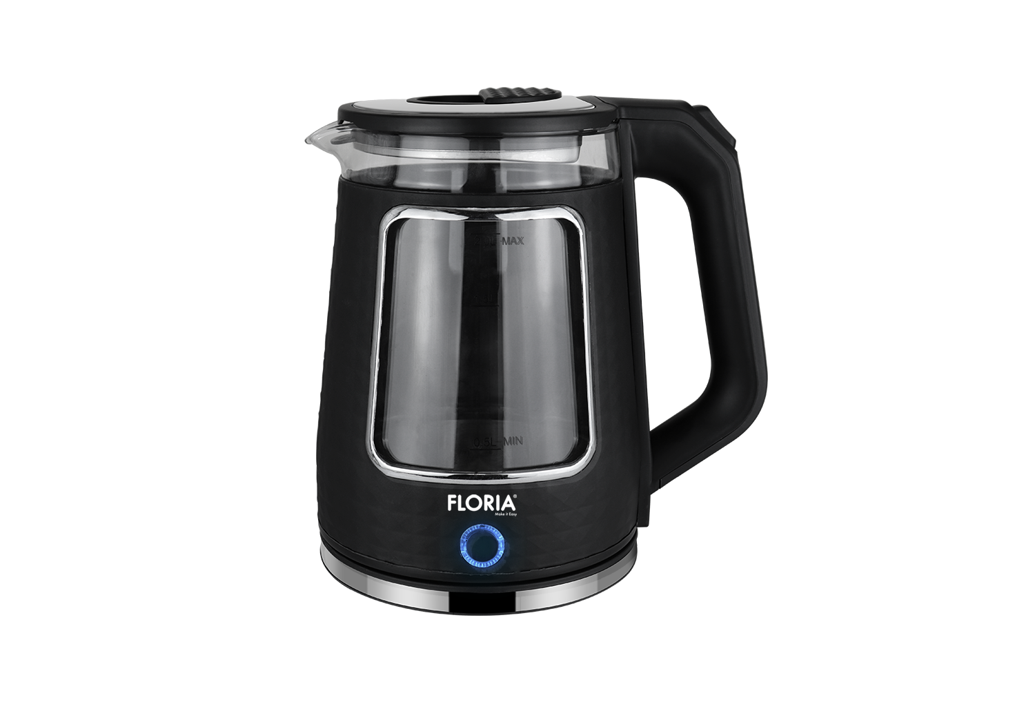 Fierbator electric Floria ZLN9822 - 1,8L, 1800W, baza rotativa 360°, oprire automata