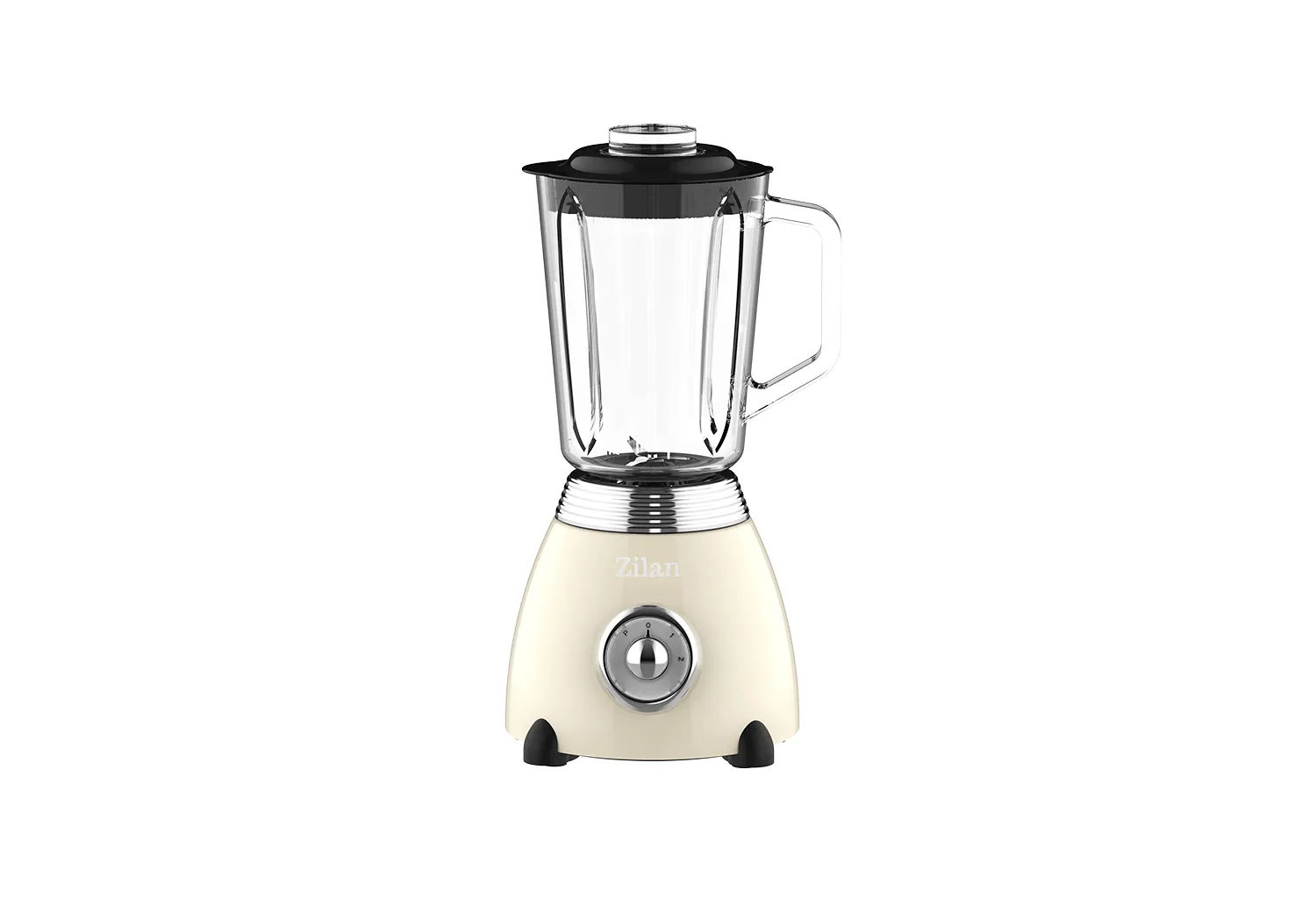 Blender Retro Zilan ZLN1207 - 500W, 1.5L, design Vintage cu tehnologie moderna, vas sticla, otel inoxidabil