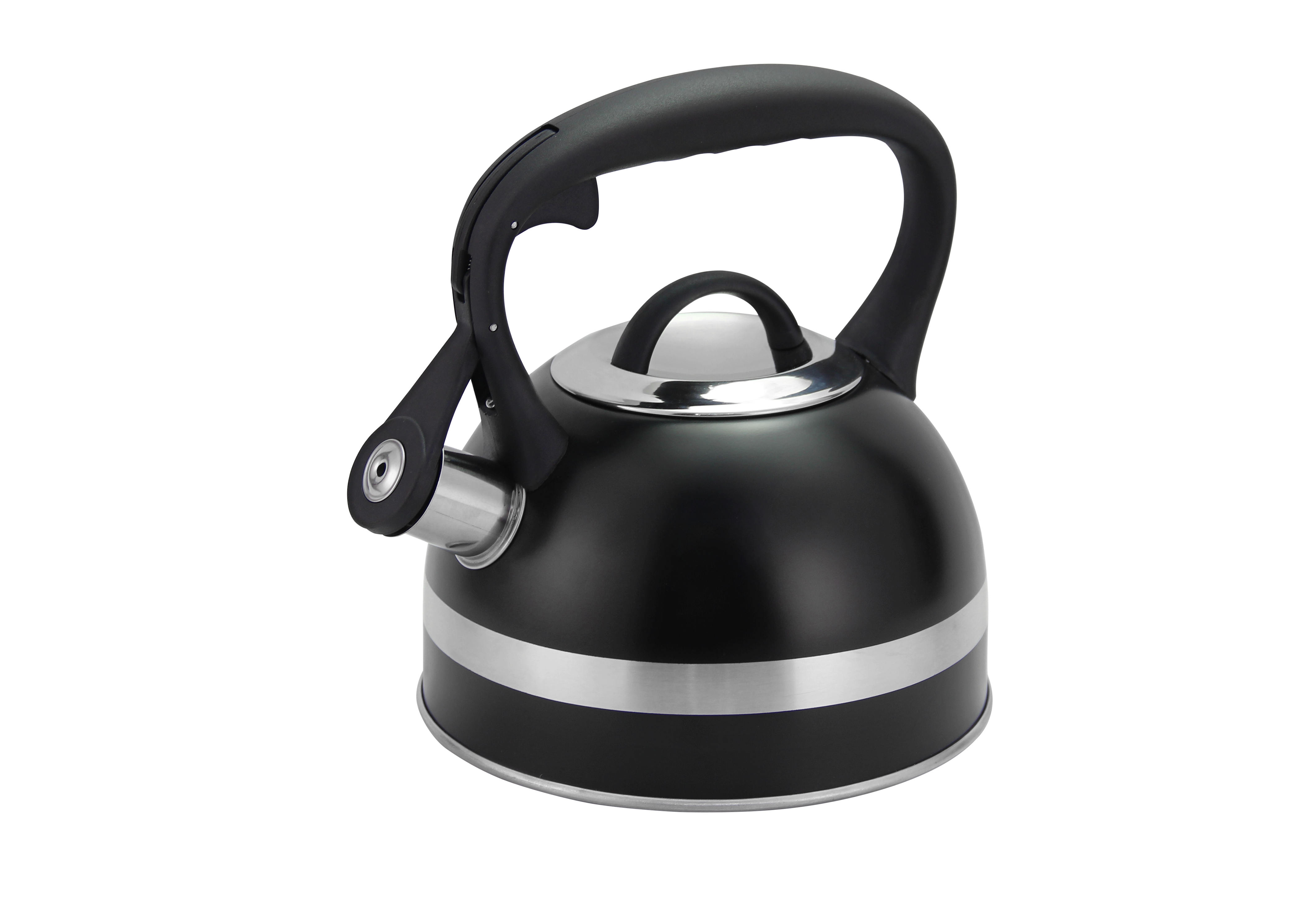 Ceainic inox cu fluier Zilan ZLN1283 - 3L, negru, universal gaz/ electric/ inductie