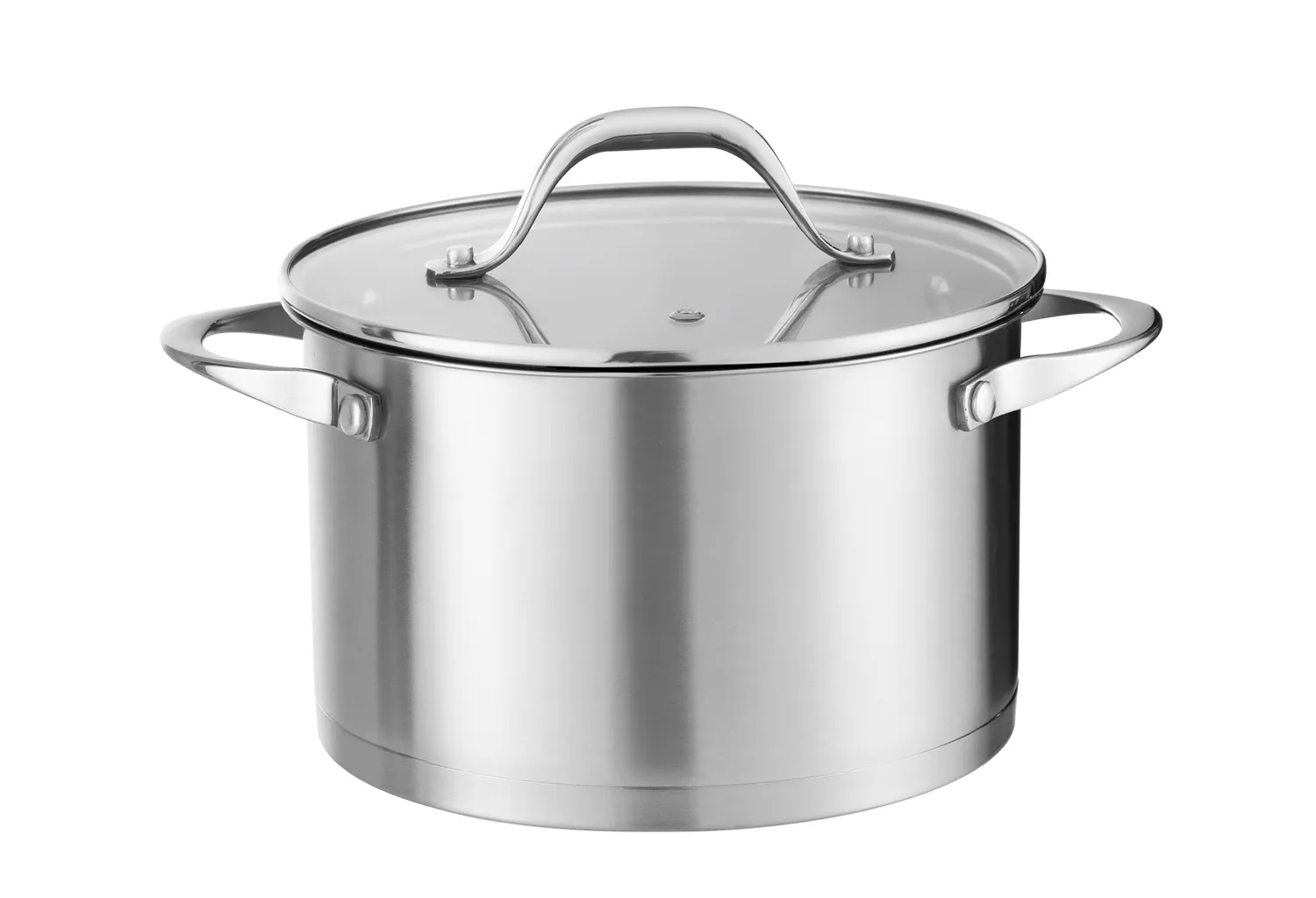 Oala din inox Zilan ZLN1368 - 5,5L, 24cm, capac sticla, compatibila inductie/ gaz/ electric