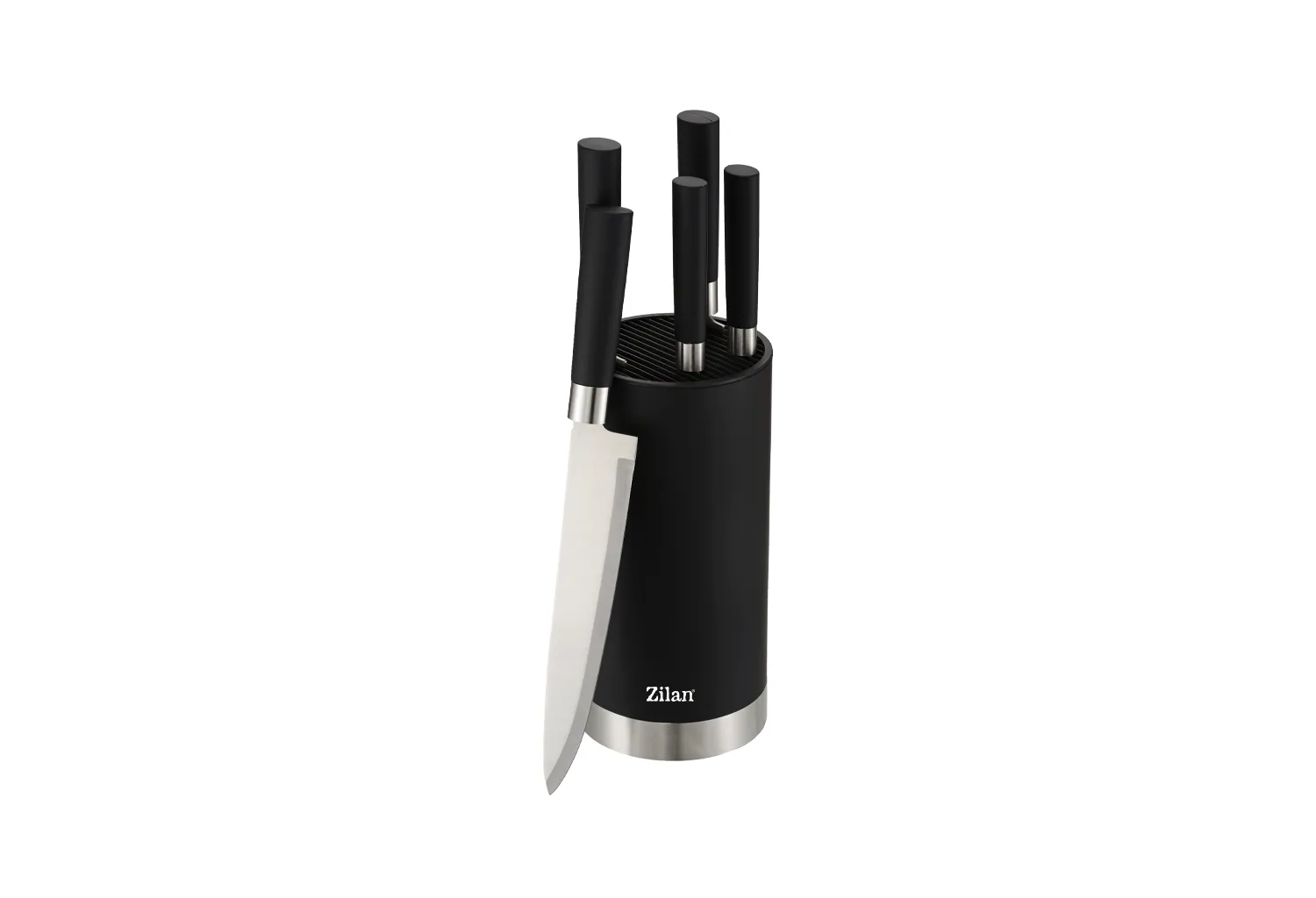 Set cutite profesionale 6 piese RETRO Zilan ZLN1609, cu suport - otel inoxidabil 3CR13, compatibil masina spalat vase
