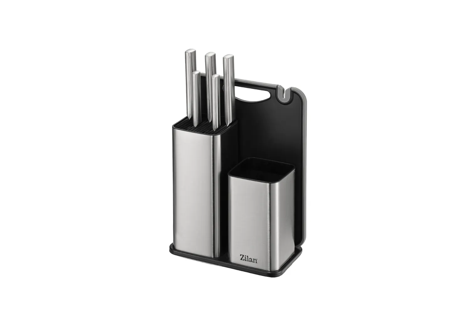 Set cutite profesionale Zilan 7 piese Zilan ZLN1627 cu suport - otel inoxidabil 3CR13, tocator cu ascutitor