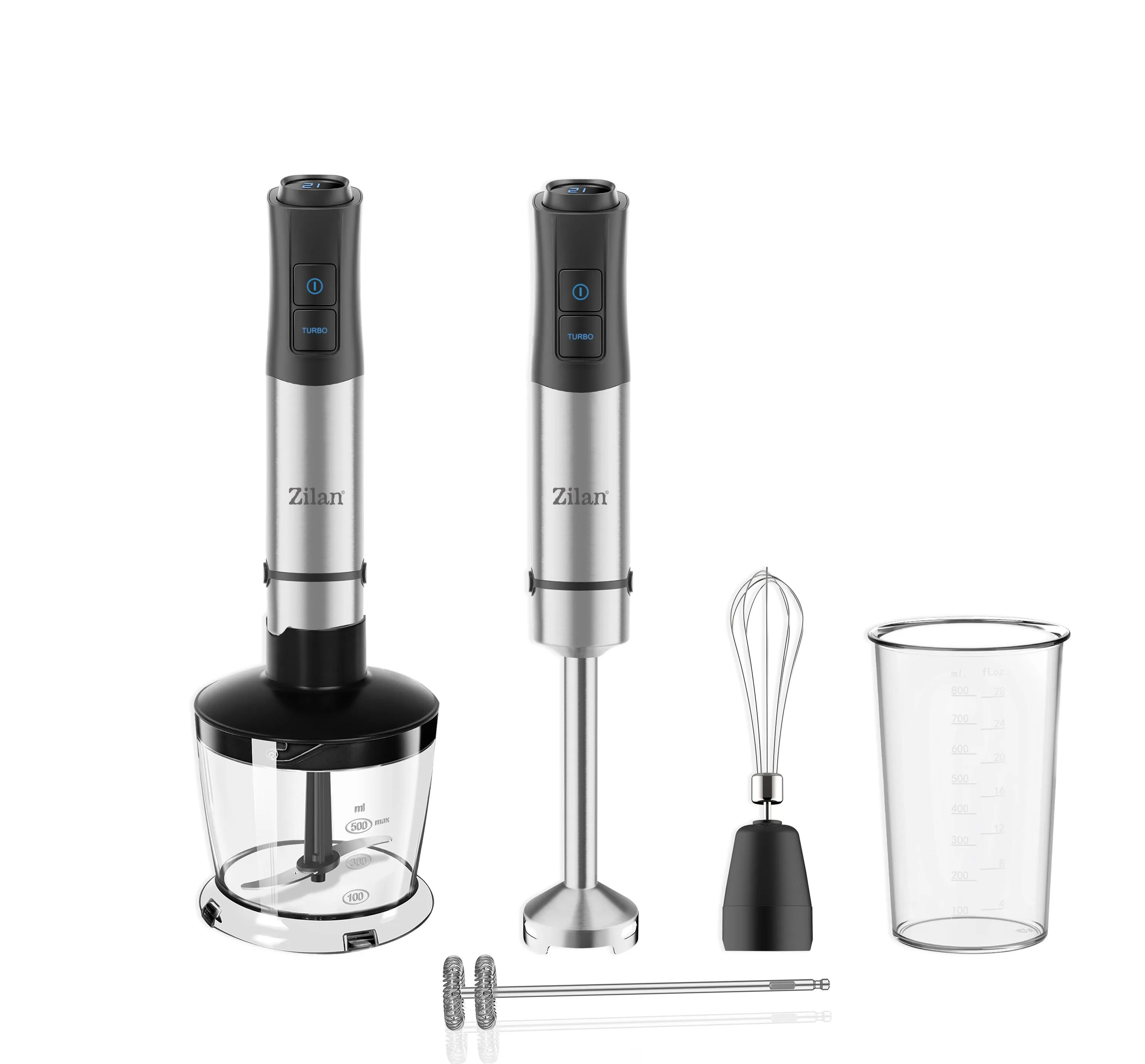 Mixer vertical multifunctional 5 in 1 Zilan ZLN3939 - 1200W, 12 viteze, display digital, inox
