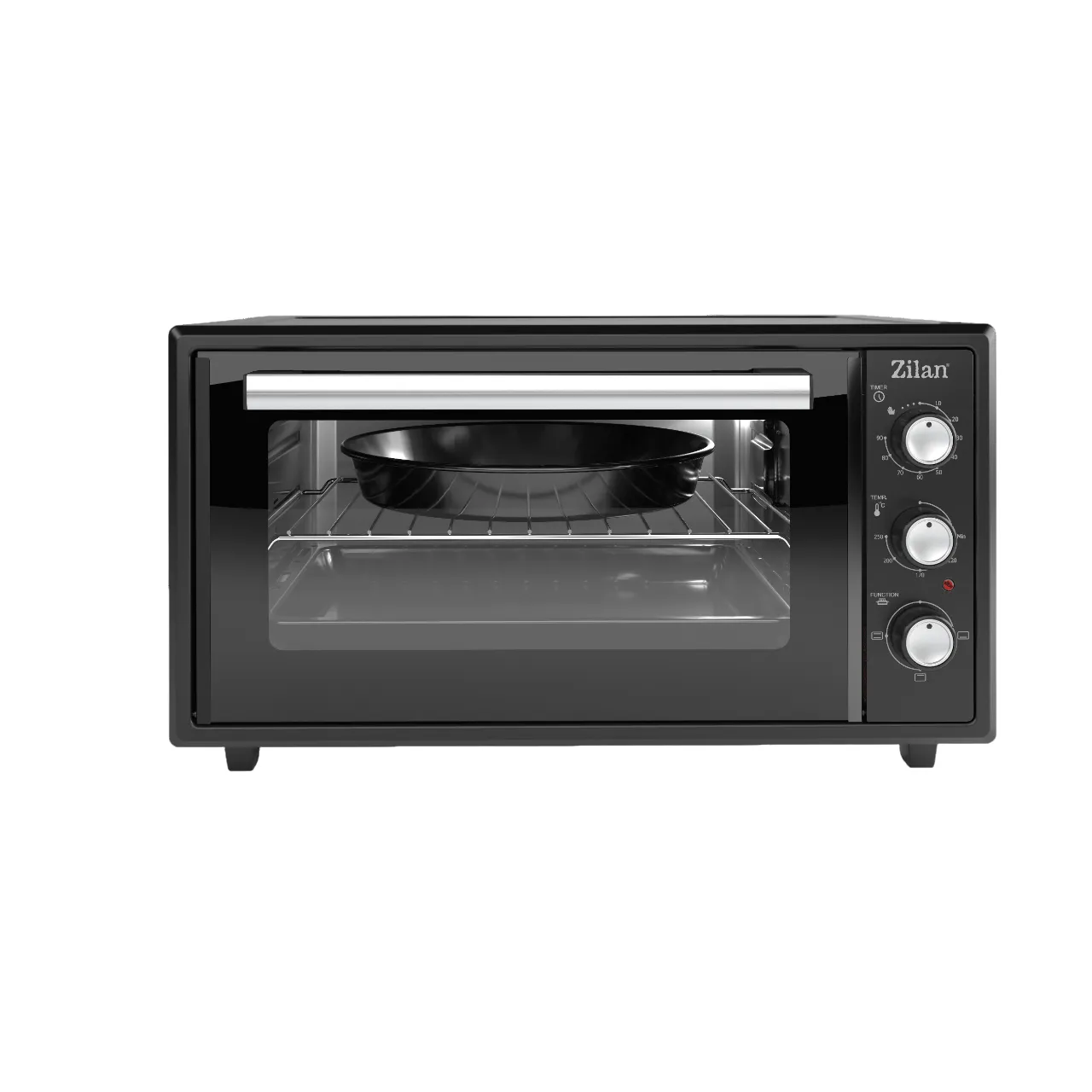 Cuptor electric Zilan ZLN5649 - 45L, 2000W, timer 90 min, termostat 250°C, interior emailat + accesorii