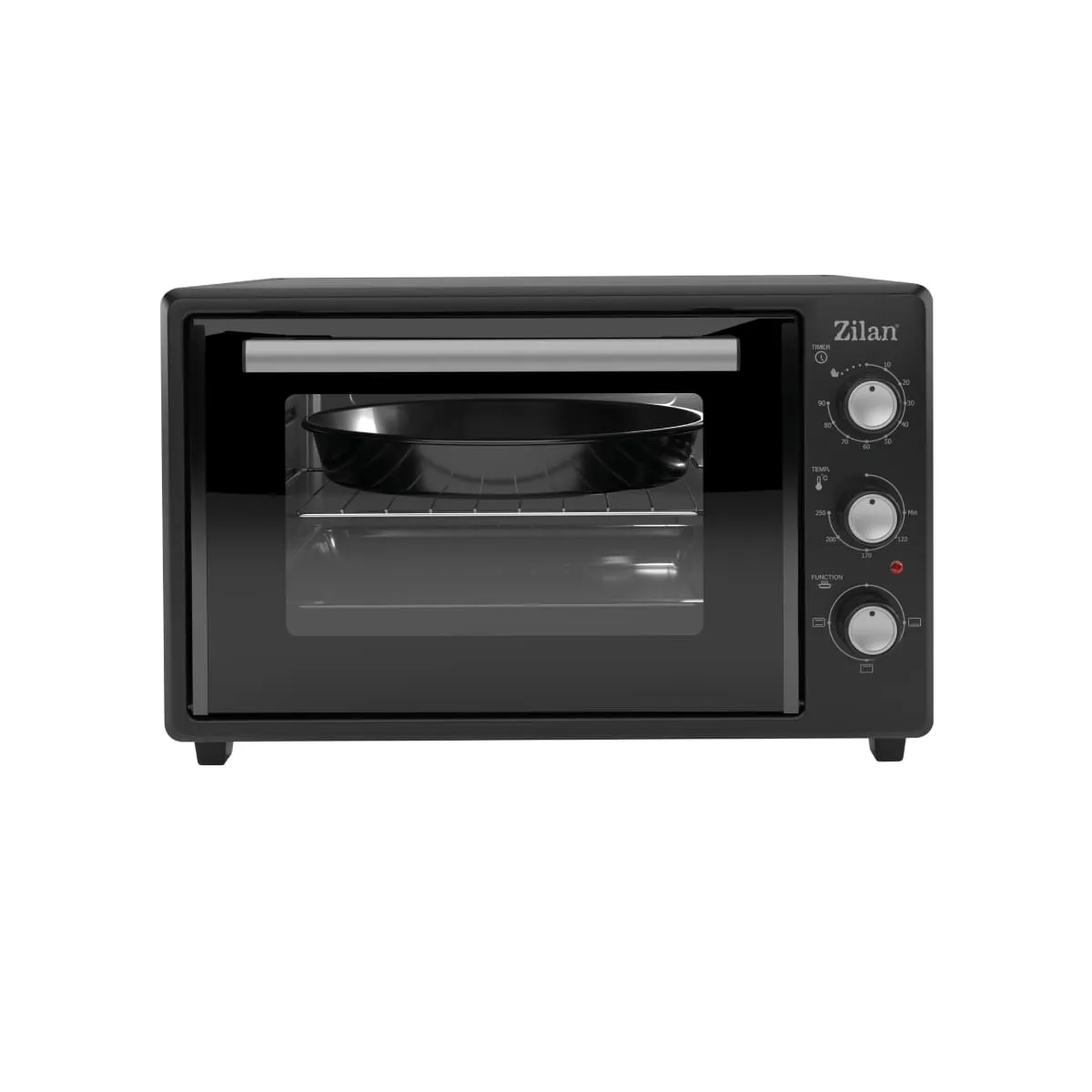 Cuptor electric Zilan ZLN5323, gusto 35L, 1800W, 250°C, timer 90 min, 3 functii gatire, negru