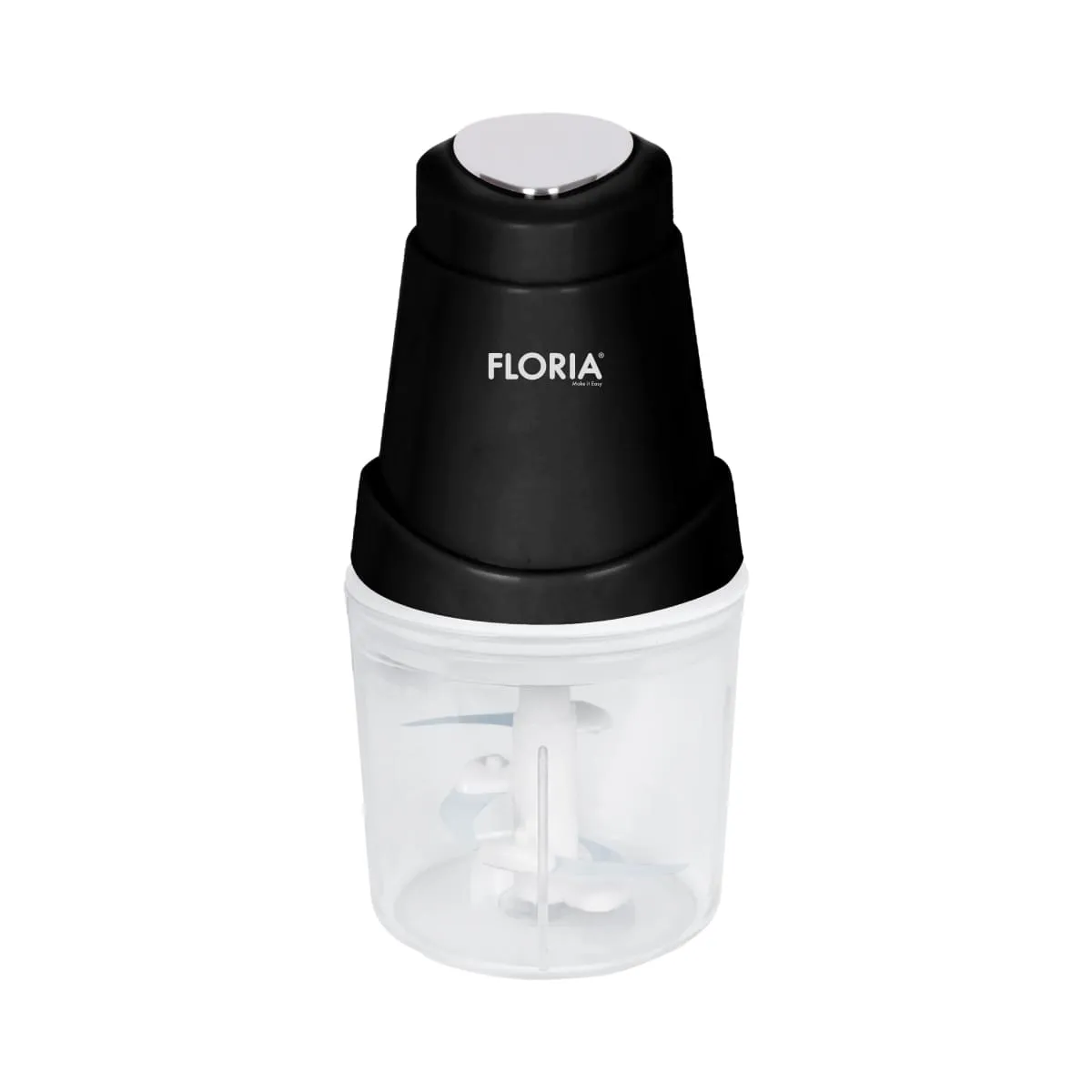 Mini Chopper Floria ZLN2570 - tocator electric 250W, capacitate 0,6L, bol detasabil Wireless, lame inox