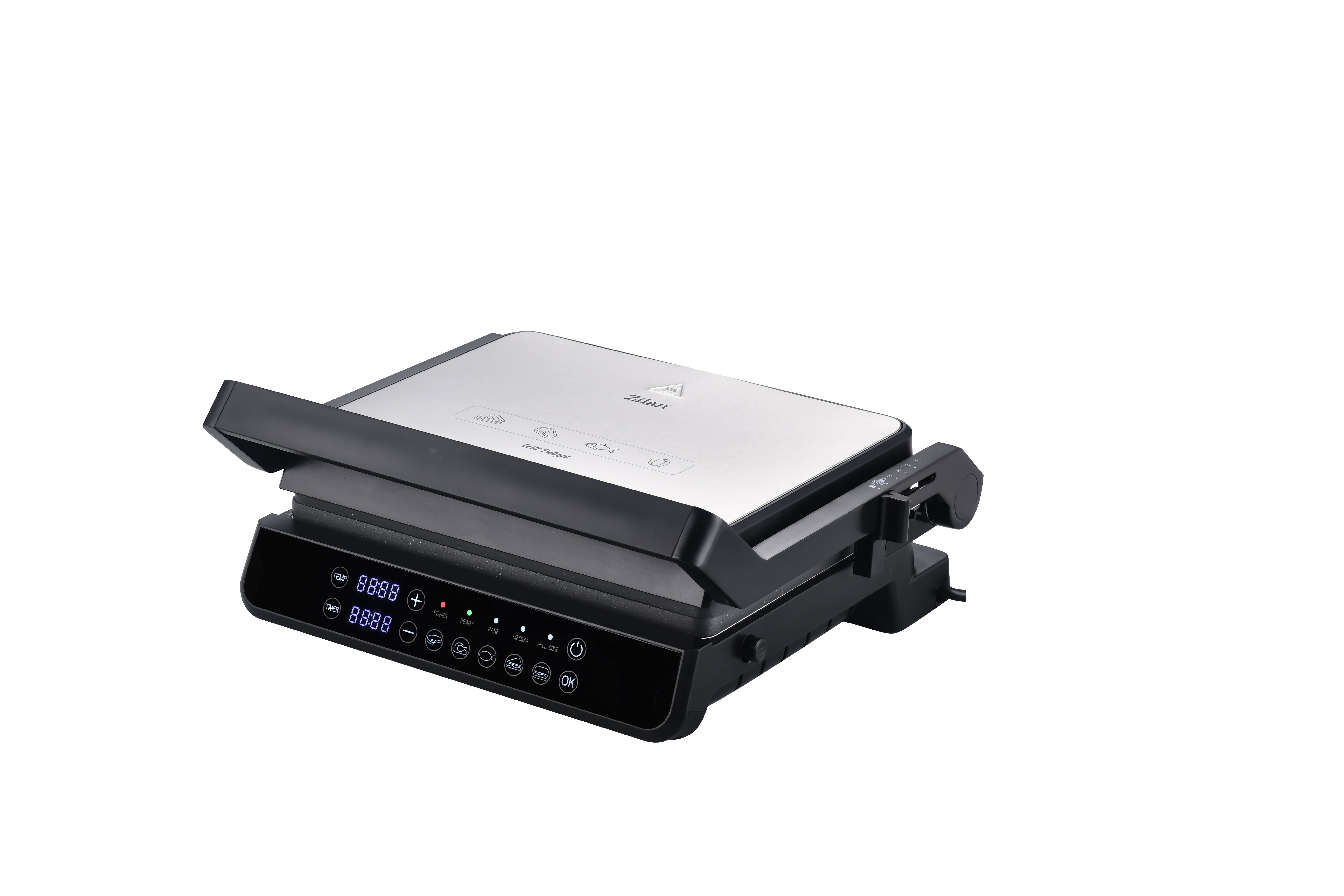 Sandwich Maker si Grill Zilan ZLN3942, digital 2000W - placi detasabile antiaderente, timer si control temperatura