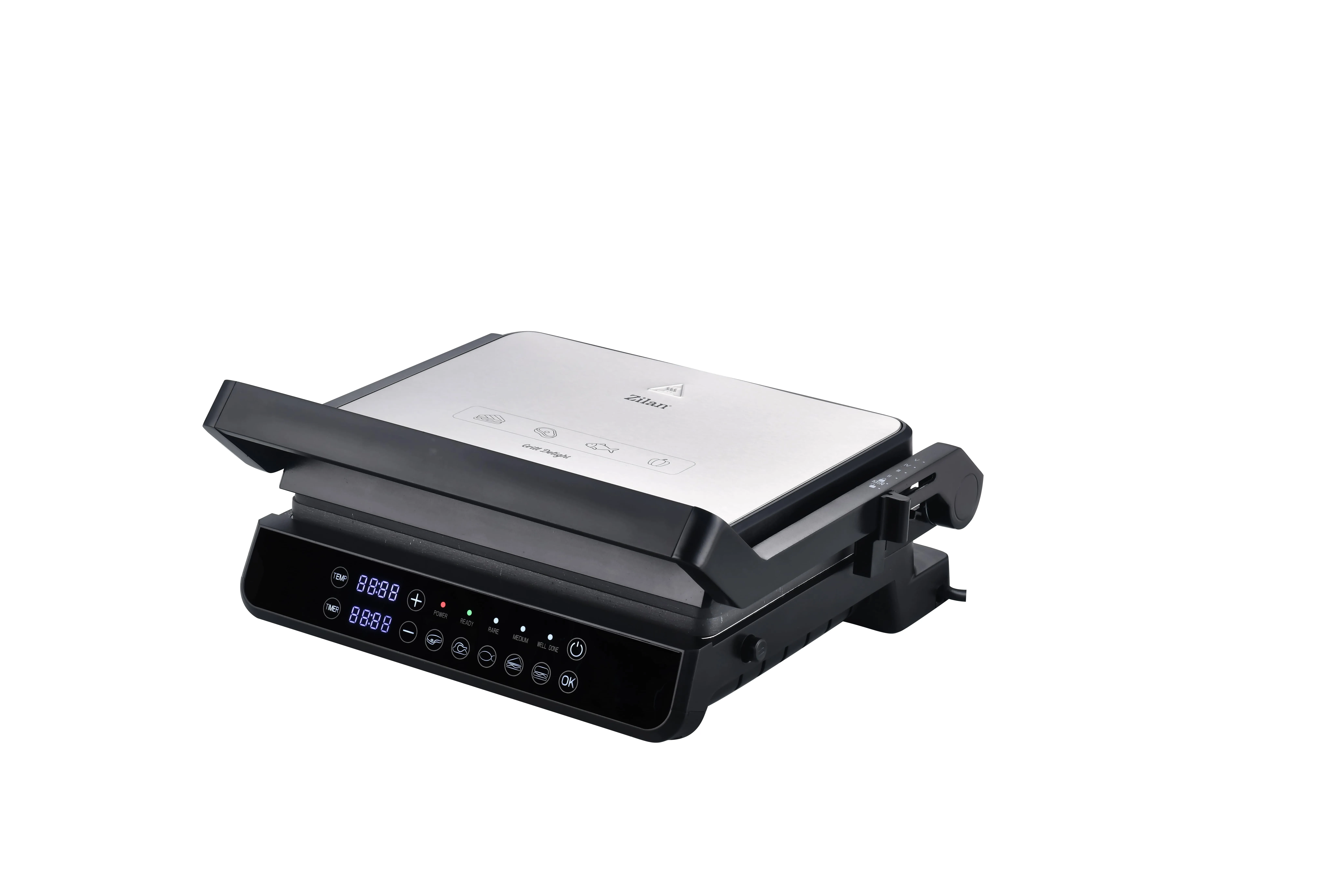 Sandwich Maker si Grill Zilan ZLN3942, digital 2000W - placi detasabile antiaderente, timer si control temperatura
