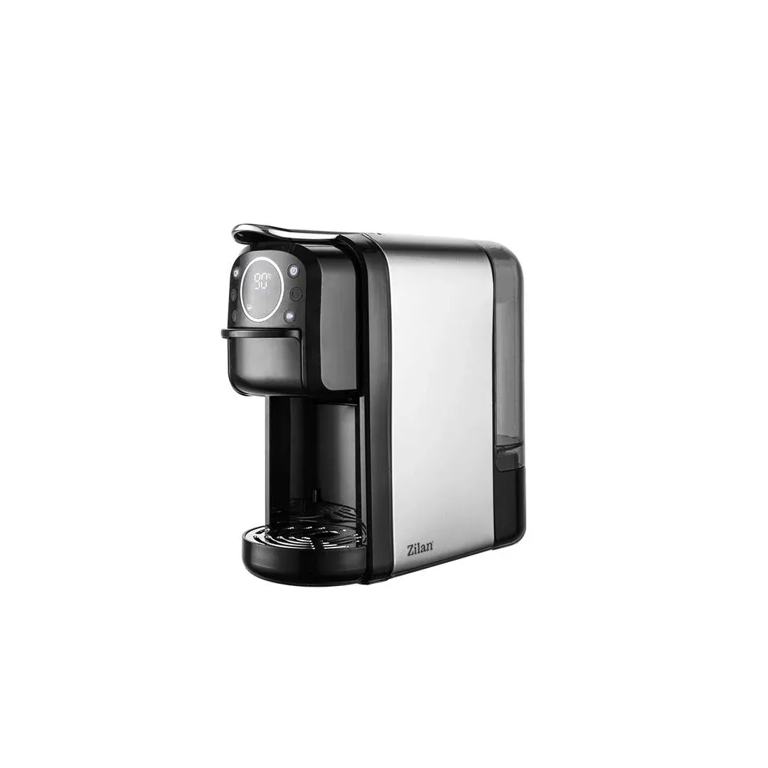 Aparat de cafea multifunctional Zilan ZLN2846 - 3 in 1, cu Capsule Nespresso/ Dolce Gusto sau cafea macinata, 20 Bar, 1400W, otel inoxidabil