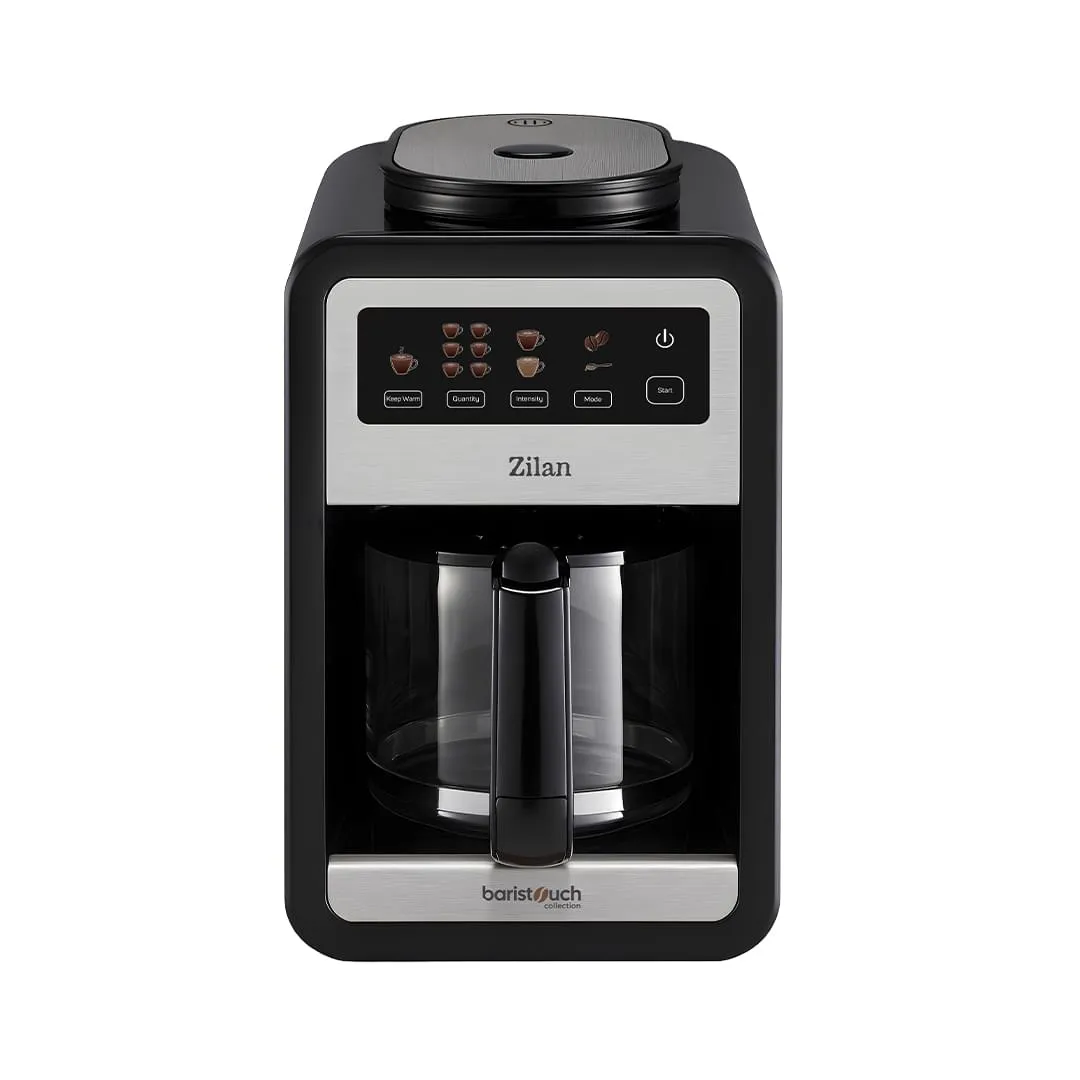 Cafetiera cu rasnita integrata Zilan ZLN9001, Ecran tactil, Capacitate 850 ml ( pana la 6 cesti ), Putere 640W