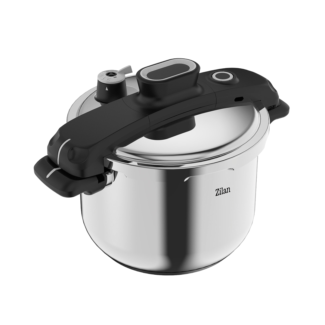 Oala sub presiune Zilan ZLN5298 SafePlus 6L – inox, sistem de siguranta avansat si gatire rapida, compatibil inductie