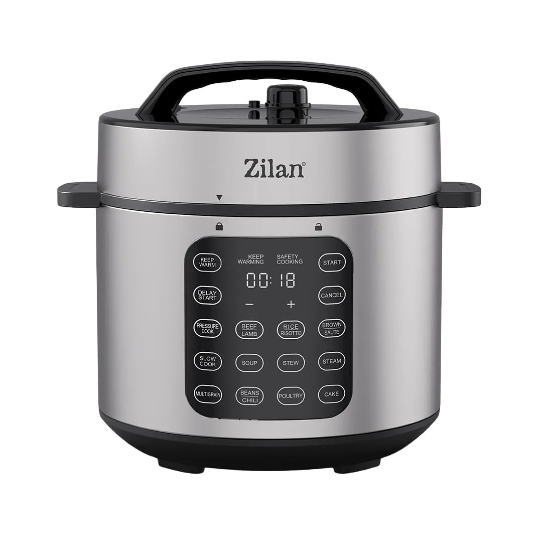 Multicooker Digital Multifunctional cu Presiune ZILAN ZLN9580, 6L, 1000W, 12 Moduri de gatire