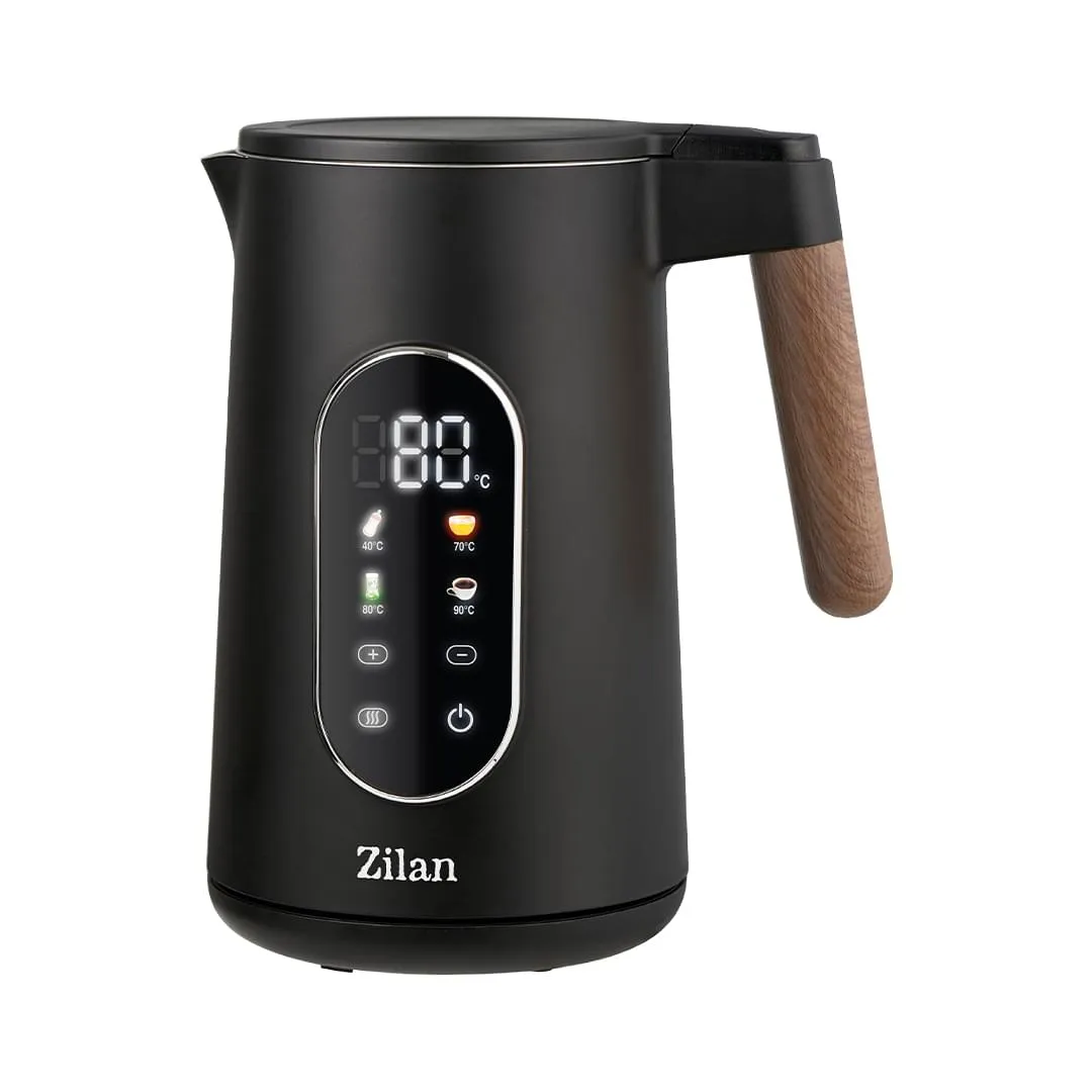 Fierbator electric digital Zilan ZLN5410, 1.7 L, 2200W, control temperatura, functie mentinere cald