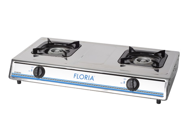 Aragaz portabil Zilan Floria 2 ochiuri - Inox premium, GPL butelie, aprindere piezoelectrica ZLN8365
