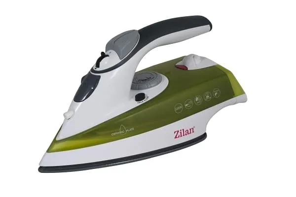 Fier de calcat ZILAN ZLN-8082 cu talpa ceramica 2200W - sistem aburi orizontal si vertical, functie autocuratare