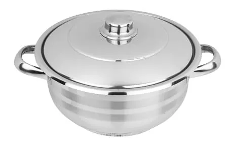 Oala inox Cocinera 22cm cu capac - 4L, fund triplu sandwich, compatibila inductie