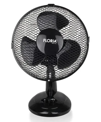 Ventilator de birou Floria ZLN-1211 - 26cm, 25W, 2 viteze, oscilatie 90°, motor silentios