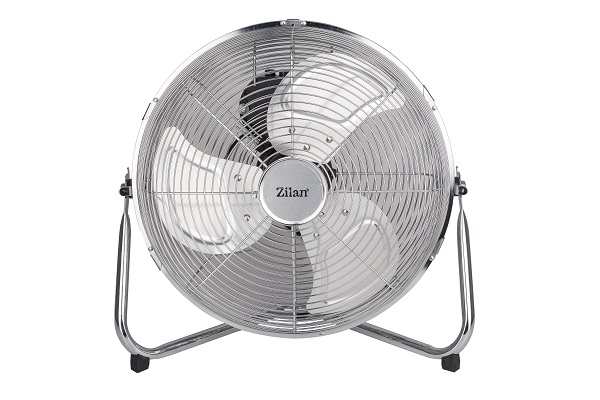 Ventilator de podea inox Zilan ZLN-2348, 50W, 36cm, 3 viteze, unghi reglabil - Design Retro Premium