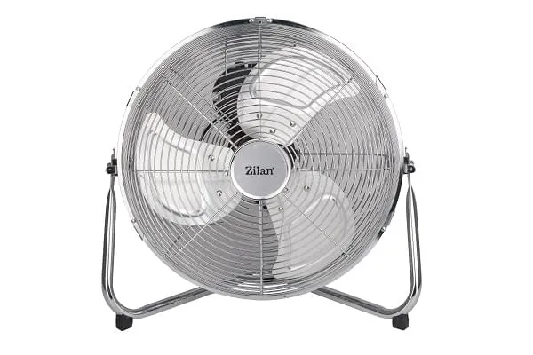 Ventilator de podea inox Zilan ZLN-2348, 50W, 36cm, 3 viteze, unghi reglabil - Design Retro Premium
