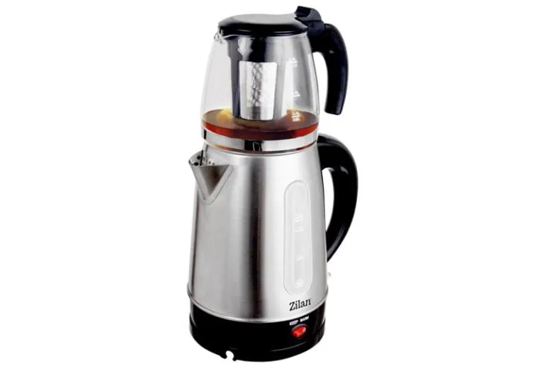 Set fierbator electric + ceainic FLORIA ZLN-3581 - 2200W, inox/ negru, 1.7L + 0.9L