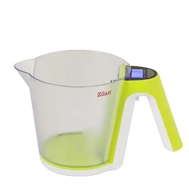Cantar de bucatarie digital Zilan ZLN-7788 cu cana 1.2L, capacitate 2kg, Verde - Precizie maxima pentru prepararea perfecta