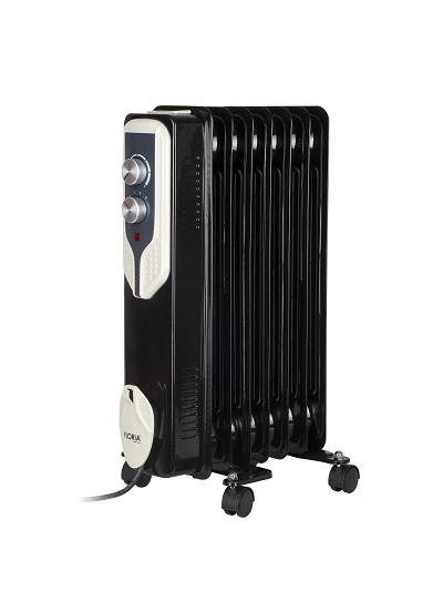 Calorifer electric Floria ZLN-3642, negru 1500W - 7 elementi, 3 trepte putere, termostat reglabil