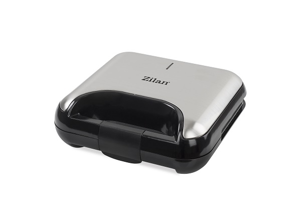 Sandwich-maker multifunctional ZILAN 5in1 ZLN-3932, 800W, 5 tipuri placi detasabile (Grill, Waffle, Sandwich), Negru/Inox