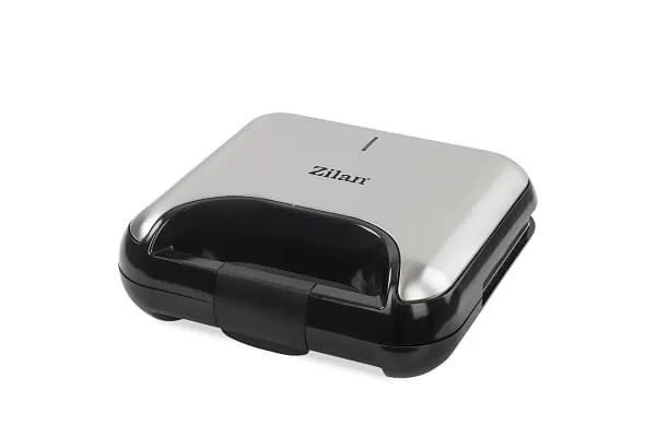 Sandwich-maker multifunctional ZILAN 5in1 ZLN-3932, 800W, 5 tipuri placi detasabile (Grill, Waffle, Sandwich), Negru/Inox