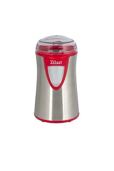 Rasnita electrica pentru cafea Zilan ZLN-8012 - 150W, inox, argintiu/ rosu, 50g