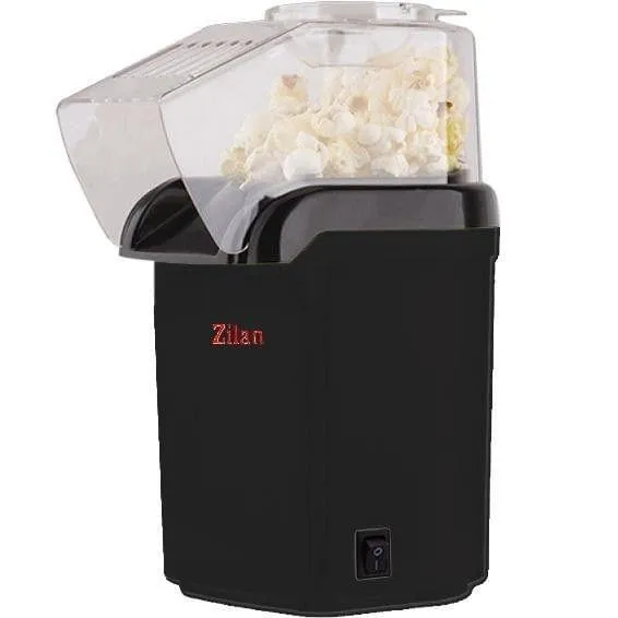 Aparat Popcorn Zilan ZLN-8045, 1200W, aer cald, fara ulei - Negru