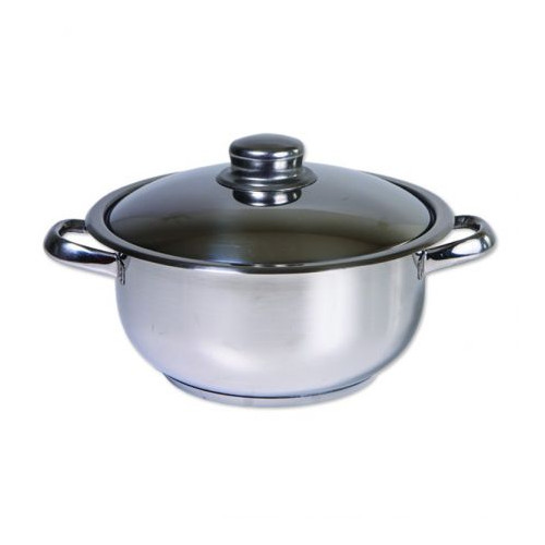Oala inox COCINERA 10L cu capac - diametru 28cm, fund triplu strat, compatibila inductie