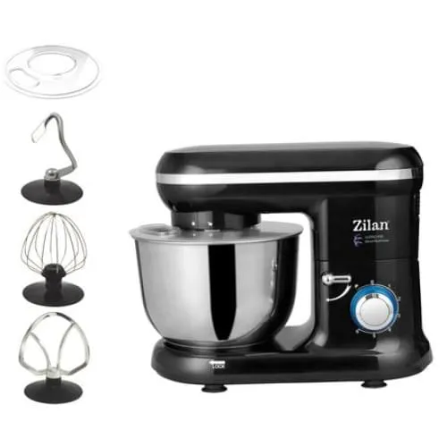 Mixer Planetar Profesional Hurricane Zilan ZLN-3185, 1000W, Bol inox 4,5 L, 6 trepte + Puls