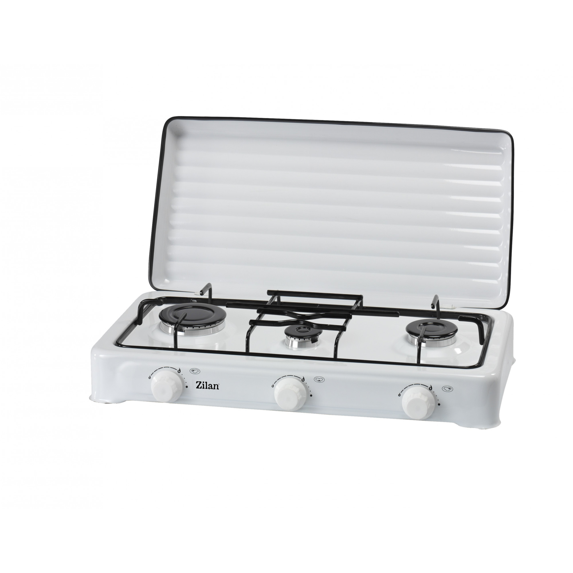 Aragaz GPL Zilan ZLN-0032 - 3 Arzatoare, Alb, 4.8kW - Perfect pentru Bucatarii mici si Case de Vacanta