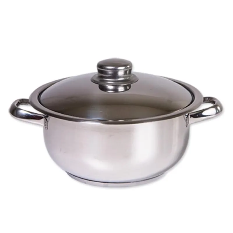 Oala inox cu capac Floria 1,8 L - Fund triplu strat sandwich, ZLN-7222
