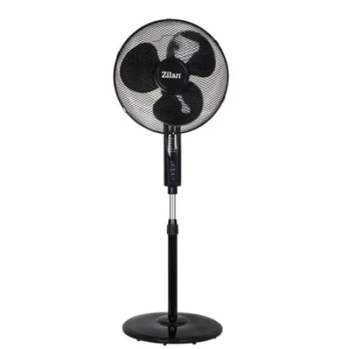 Ventilator cu picior ZILAN ZLN-1204, 50W, 40cm, cu telecomanda si timer, negru