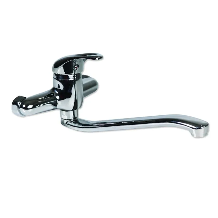 Baterie bucatarie ZINOX ZLN-7741 - monocomanda cu pipa pivotanta 25cm, finisaj crom, cartus ceramic 40mm