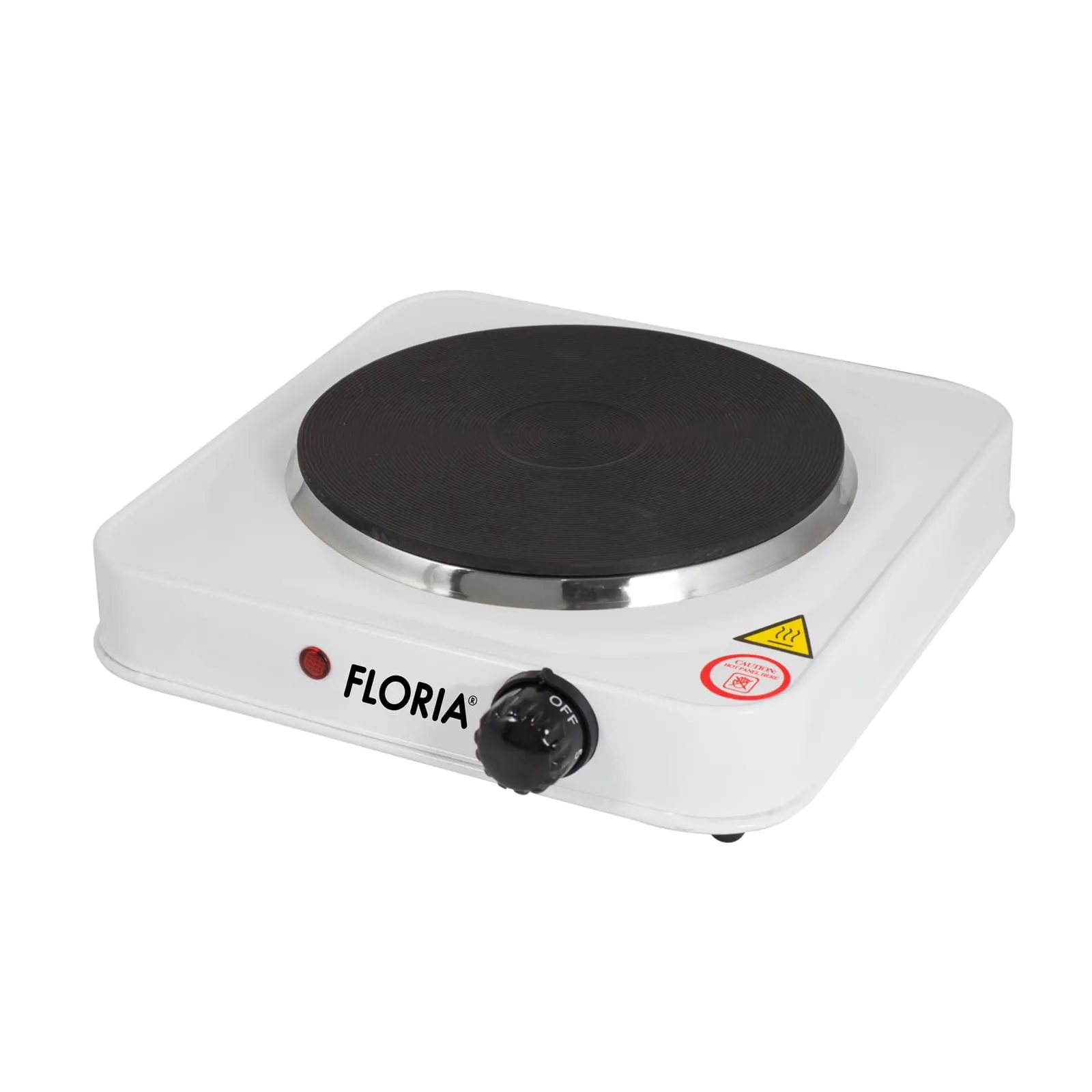 Plita electrica Floria ZLN-2805 - 1000W, 1 ochi, termostat reglabil, design compact alb