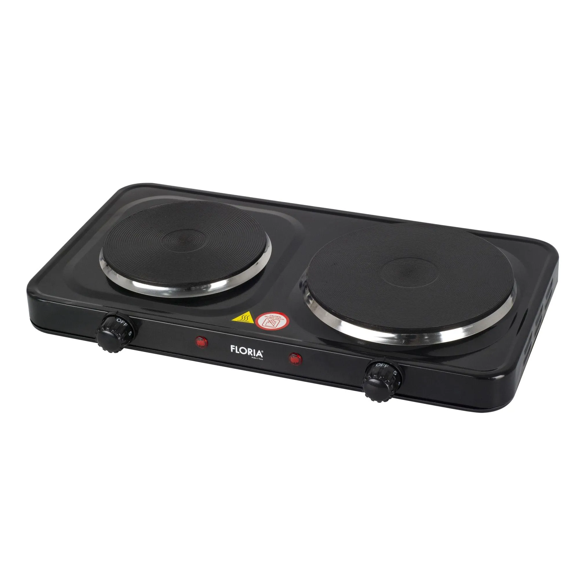 Plita Electrica Floria ZLN-2844 - 2 Ochiuri, 2500W, Termostat Reglabil, Design Compact Negru