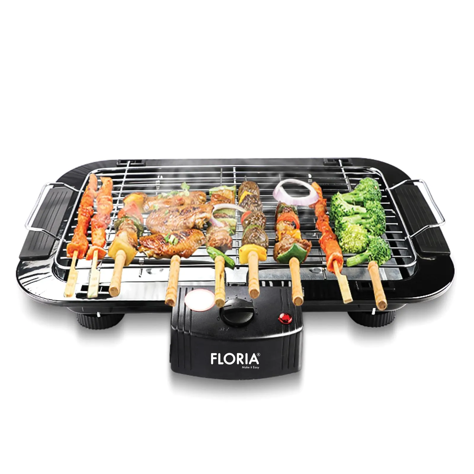 Gratar electric FLORIA ZLN-2867, 2000W, 5 trepte putere, suprafata 38.5x22cm