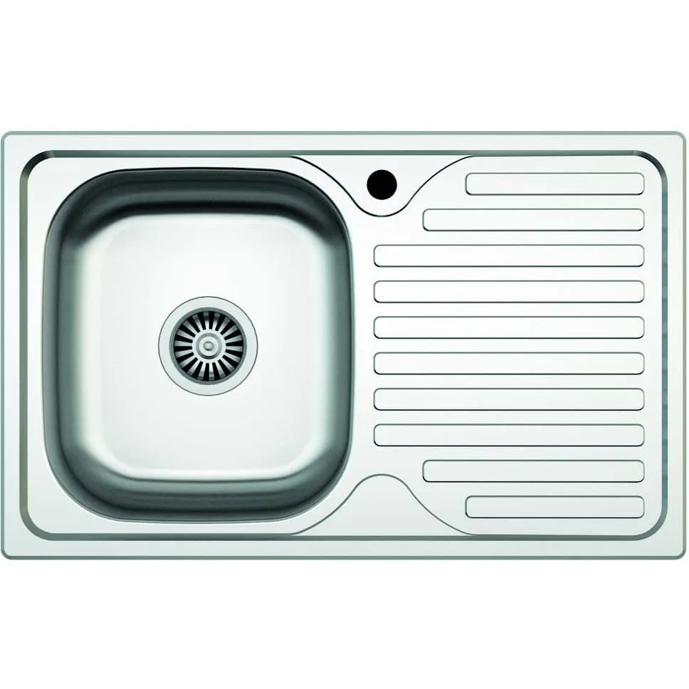 Chiuveta bucatarie Z-INOX ZLN-9188ST cu picurator, inox 304 anticalcar, 76x44cm, montare stanga