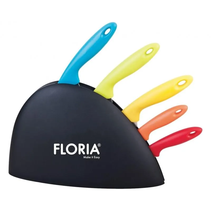 Set Cutite Profesionale Floria ZLN1150 5 Piese cu Suport - Otel Inoxidabil Premium