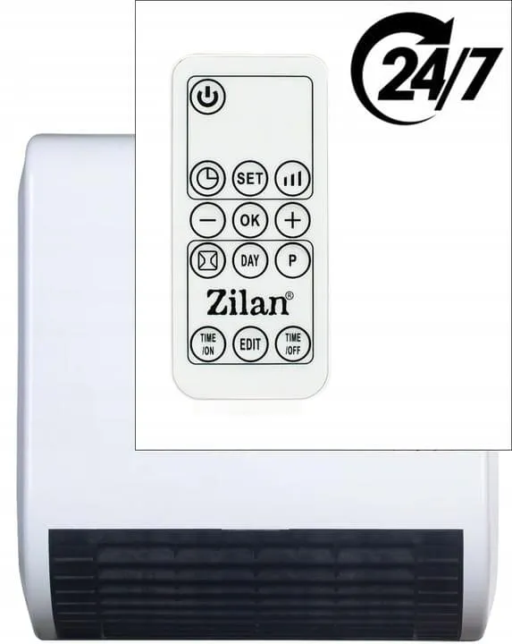 Aeroterma Perete Zilan ZLN2083 2000W - Display LED, Programare